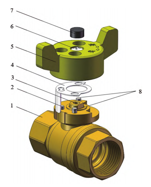 Opening structure of the dual-mode magnetic Lockable Ball Valve Opening structure of the dual-mode magnetic Lockable Ball Valve